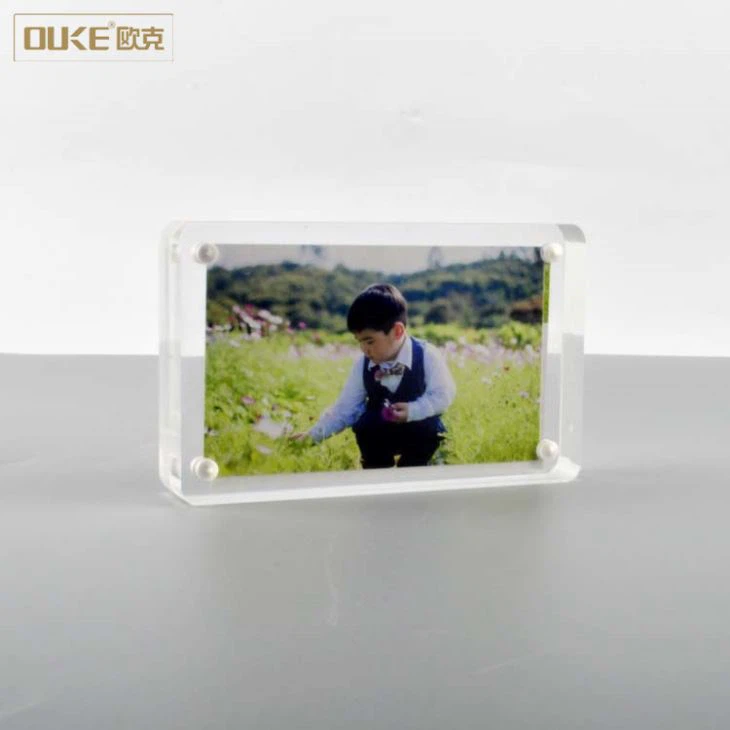 Magnetic Small Acrylic Cube Photo Frames