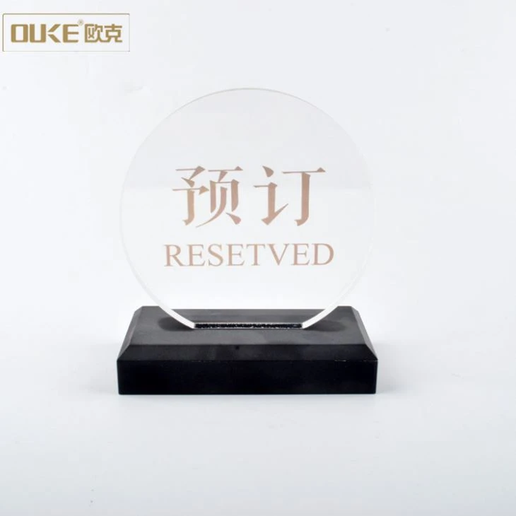Round Shaped Printed Acrylic Logo Block