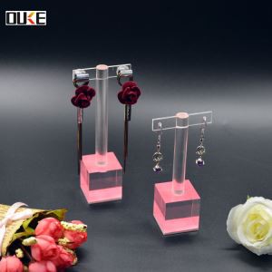 Красива деликатна T форма Акрилна стойка за стойка за скъпоценни камъни