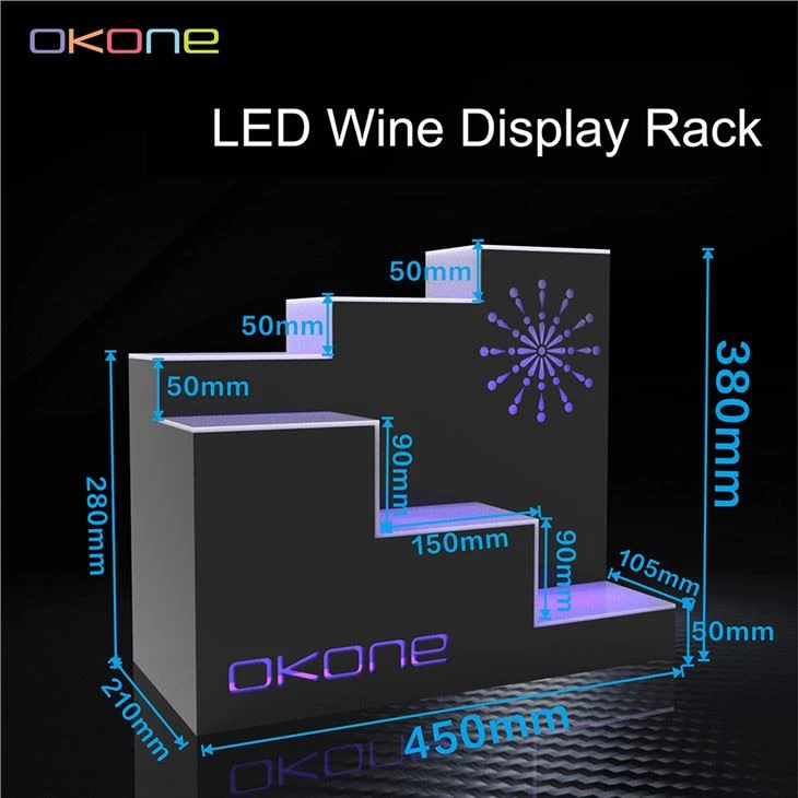 Led Acrylic Wine Display Rack